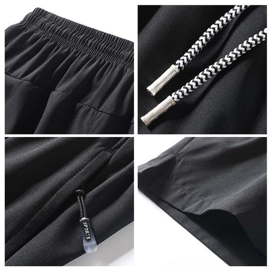 Shorts Herr Enkel Enfärgad Dragsko Ficka
