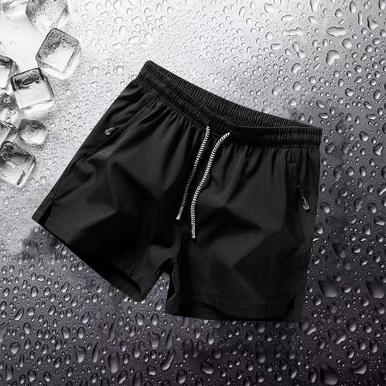 Shorts Herr Enkel Enfärgad Dragsko Ficka