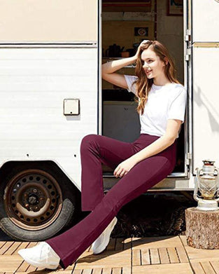 Women's High Waist and Flared Leg Yoga Pants