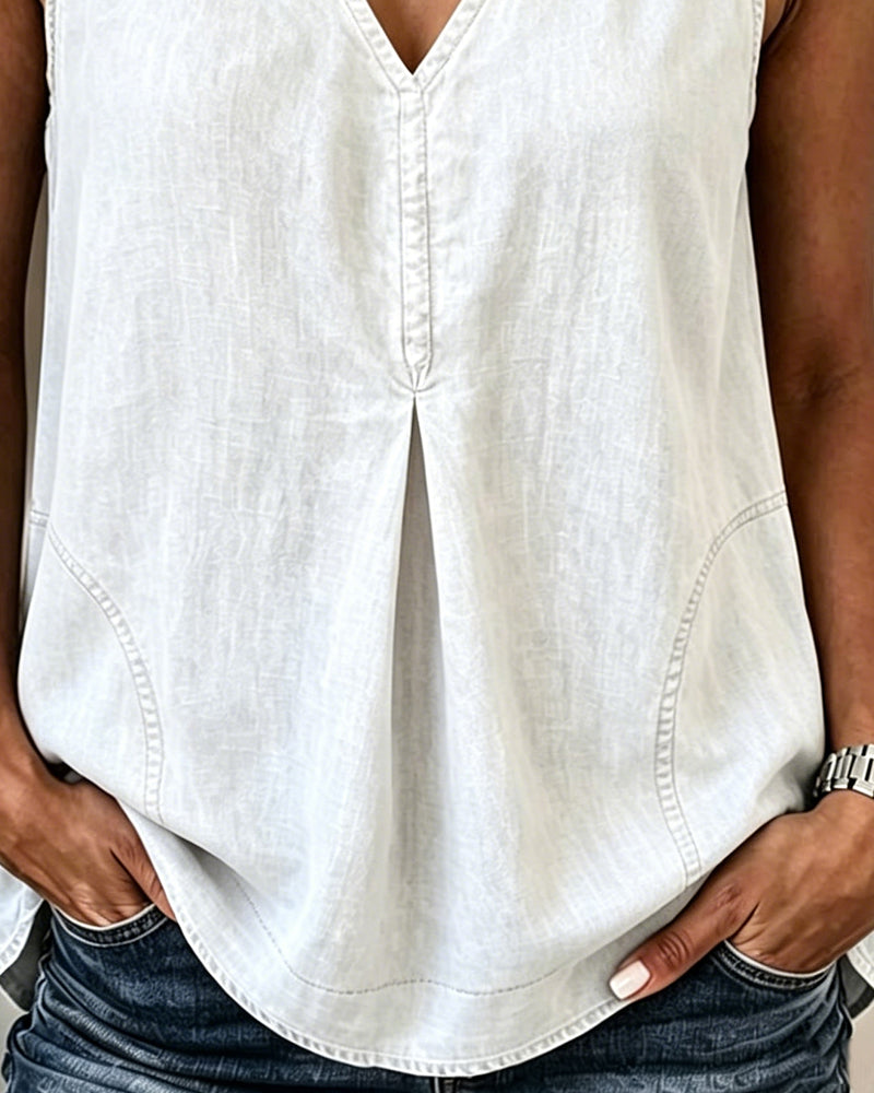 Linne V-Hals Denim