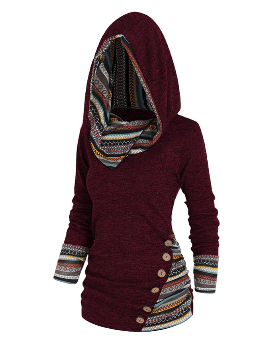 Kontrastfärgad Avslappnad hoodie