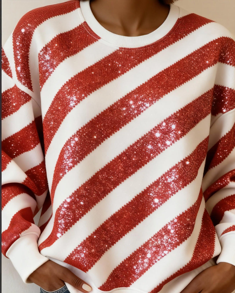 Hoodie Med Båtringning Och Rund Halsringning