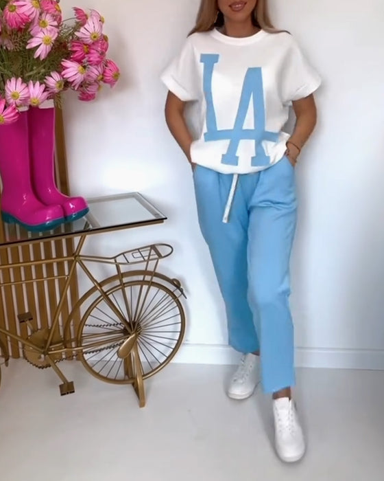 Sätt Casual Letter Print Sports