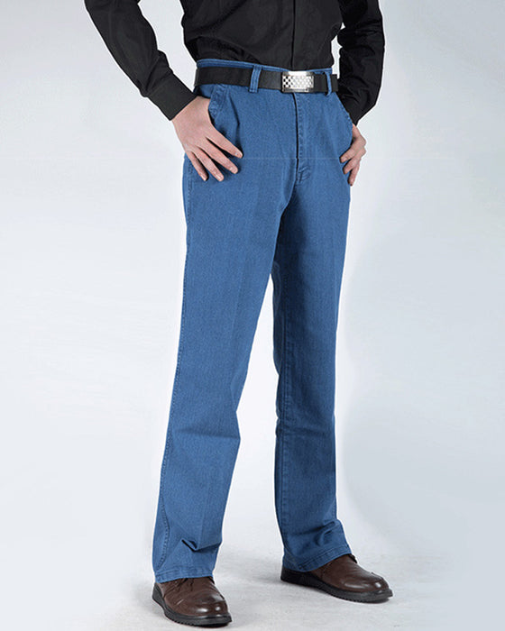 Herr Klassisk Rak Passform Stretchjeans