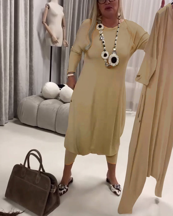 Jumpsuit Enfärgad Långärmad Avslappnad