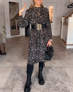 Vintage klänning med tryck