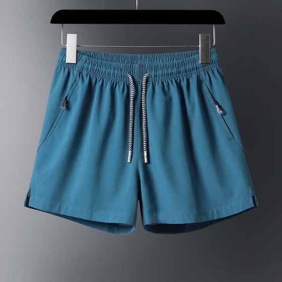 Shorts Herr Enkel Enfärgad Dragsko Ficka