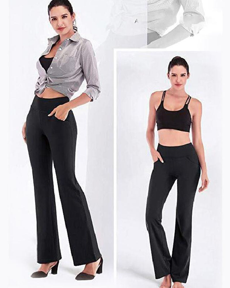 Women's High Waist and Flared Leg Yoga Pants