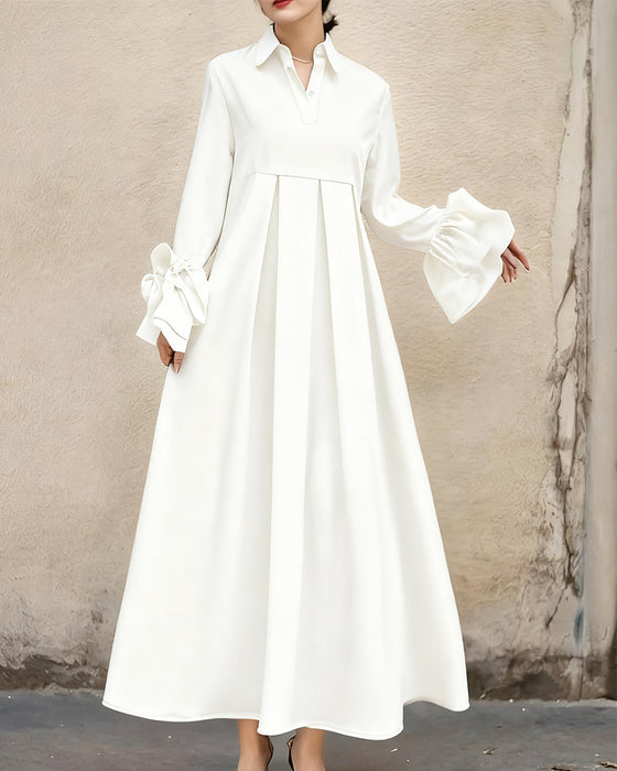 Klänning Mode Skjortkrage Vid