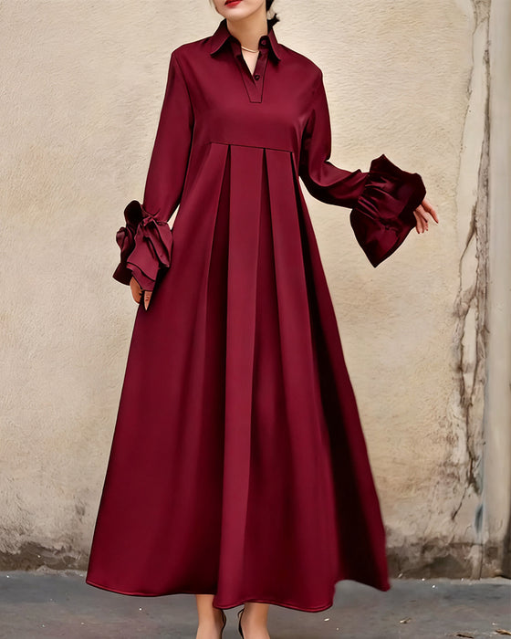 Klänning Mode Skjortkrage Vid