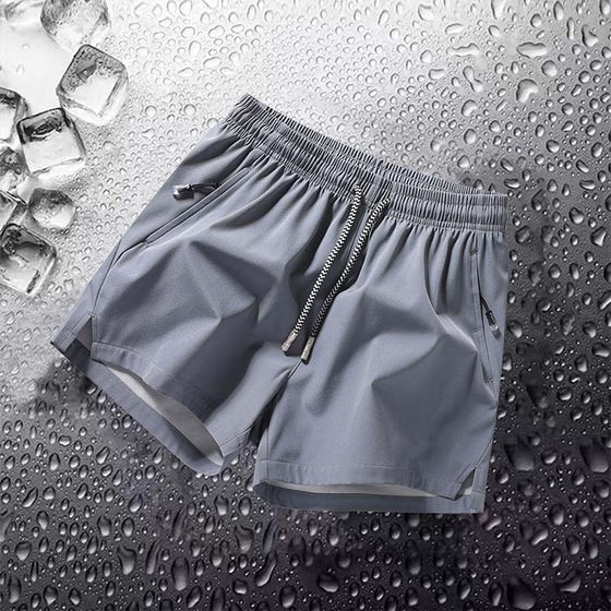 Shorts Herr Enkel Enfärgad Dragsko Ficka