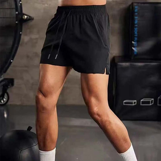 Shorts Herr Enkel Enfärgad Dragsko Ficka