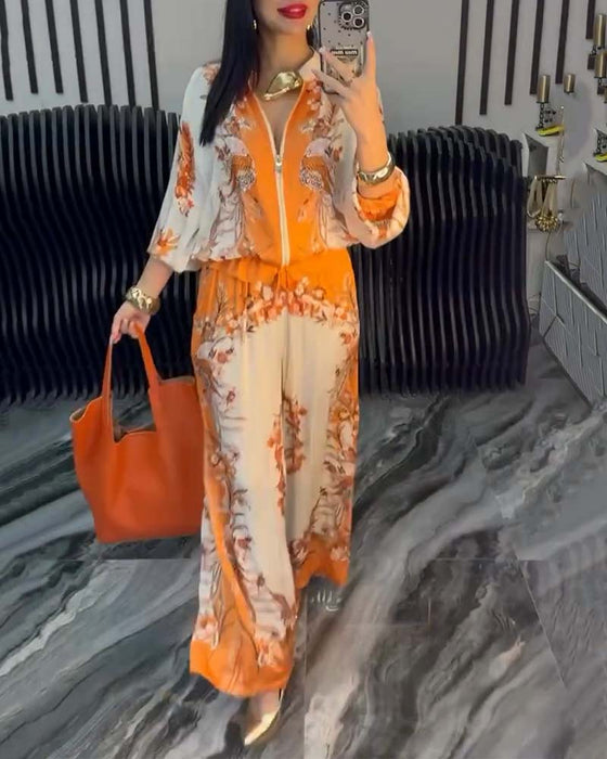 Kostym med Vida Ben Temperament Ståkrage Dragkedja