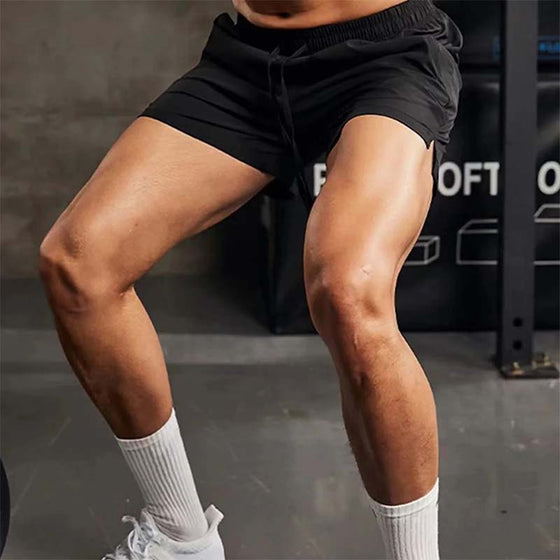 Shorts Herr Enkel Enfärgad Dragsko Ficka