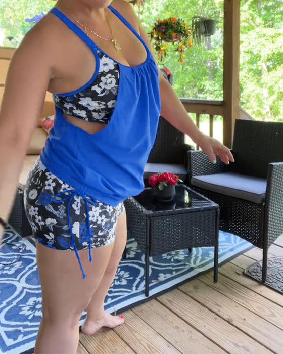 Badkläder Tryckt Hängslen Boxer