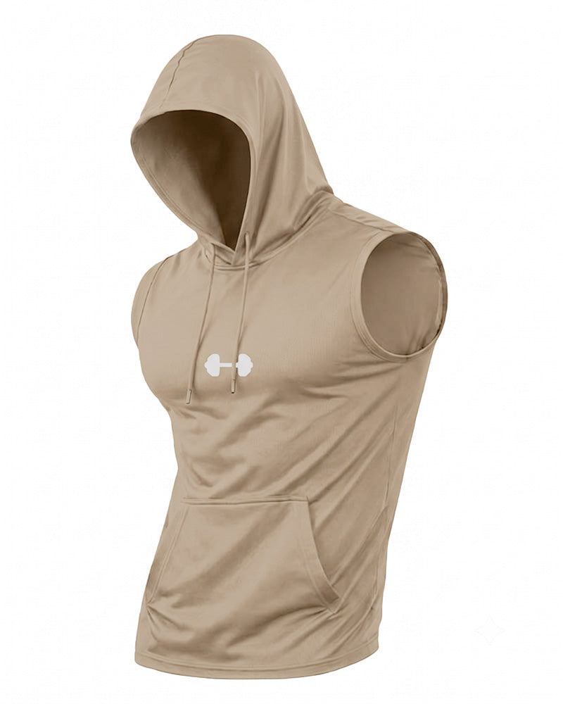 Tank Top Hoodie Tröja Ärmlös Dragsko