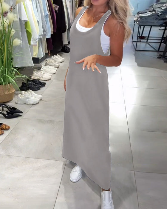 Klänning Slimmande Hängslen Casual