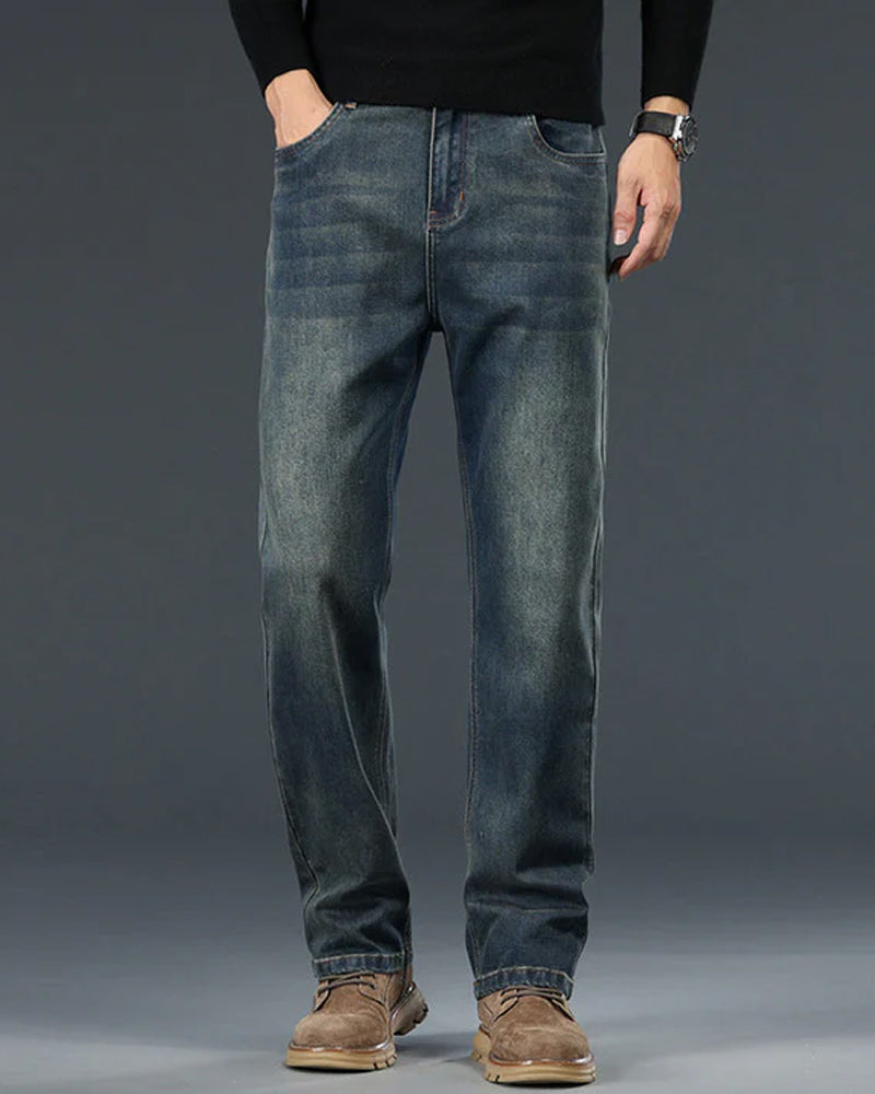 Byxor Herr Mid-Hög Midja Vintage