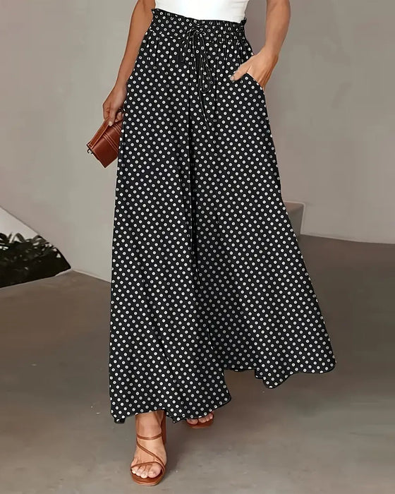 Byxor Polka Punkt Tryck Lång