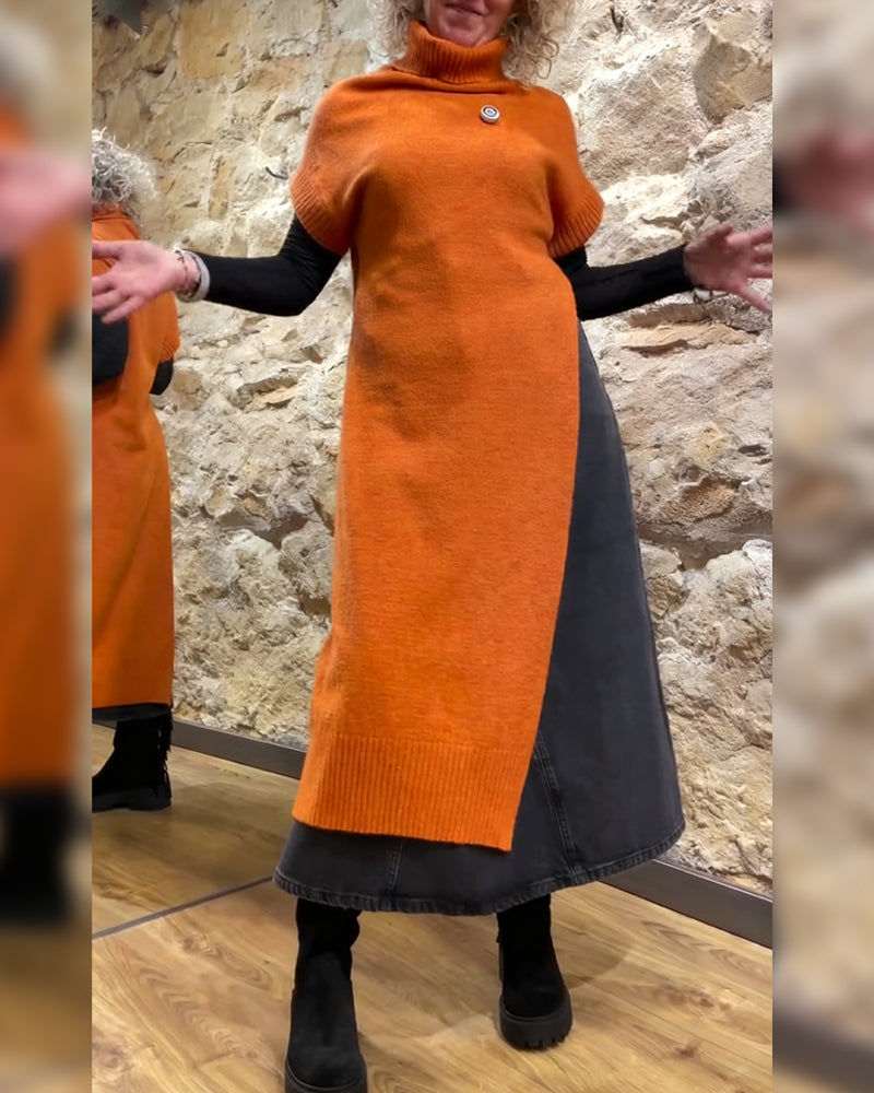 Kortärmad Polotröja Med Spjäll Och Hög Krage