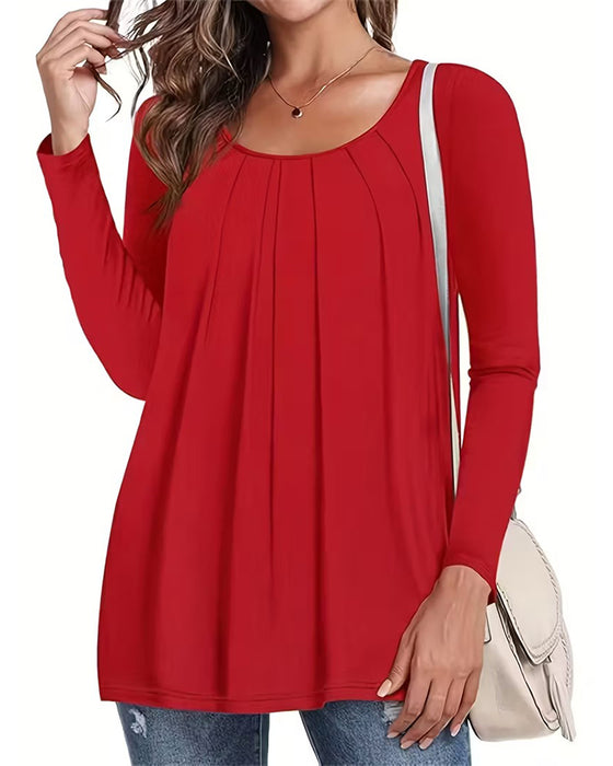 Topp Bekväm Inbyggd Bh Plisserad Casual