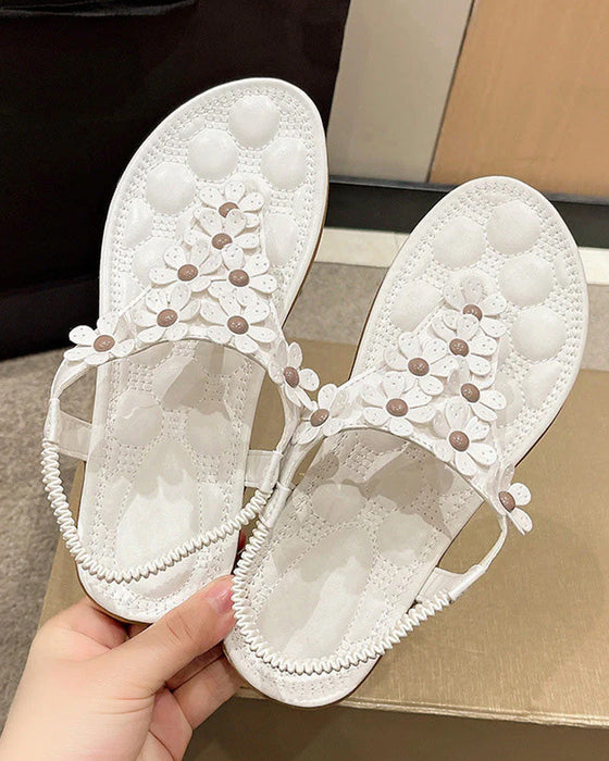 Strandtofflor Med 3D-Blommor