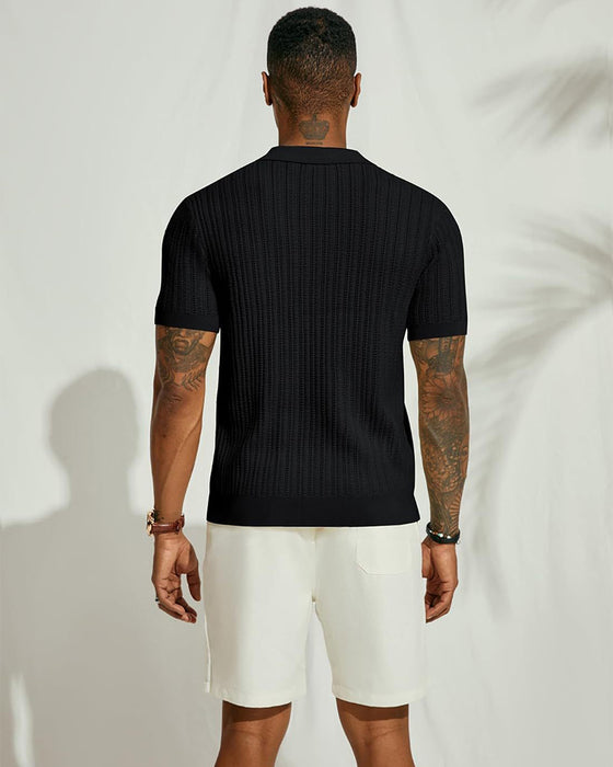 Herrskjorta Enfärgad Hålig Andningsbar