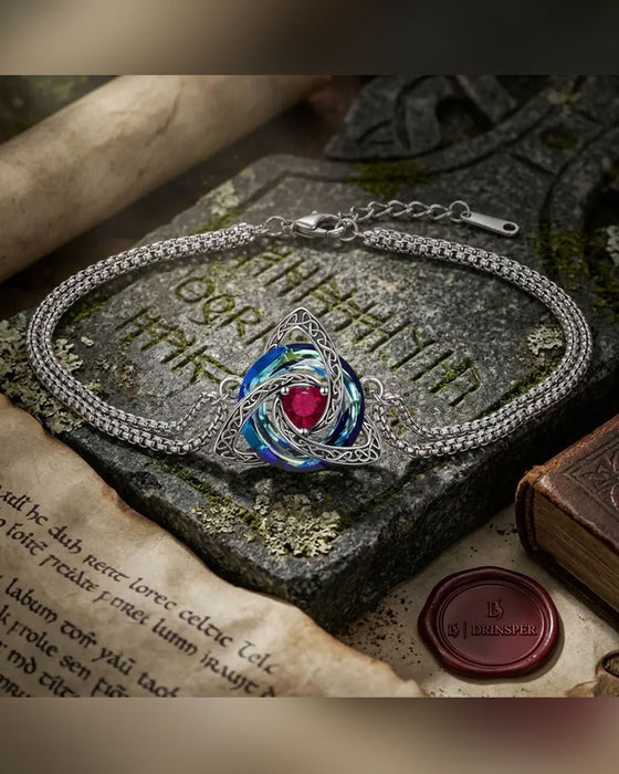 Armband Födelsesten Treenighetsknut