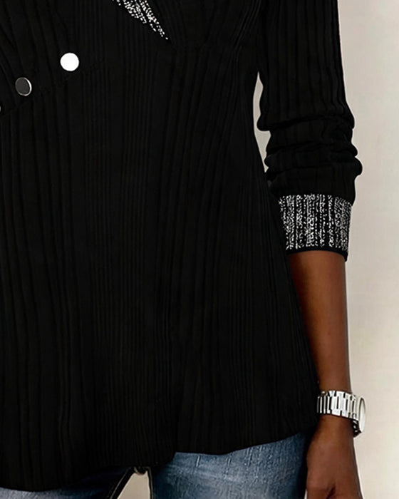 Topp V-Hals Kors Mode