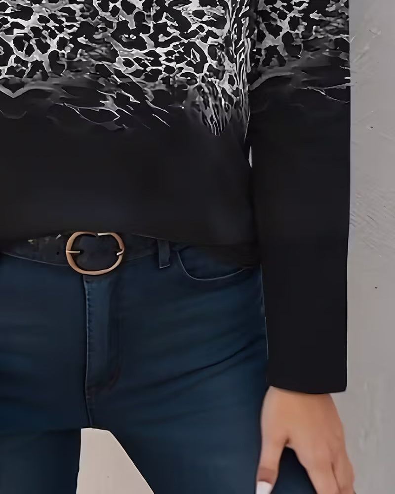 Topp Blixtlås Leopard Och Zebra Tryck