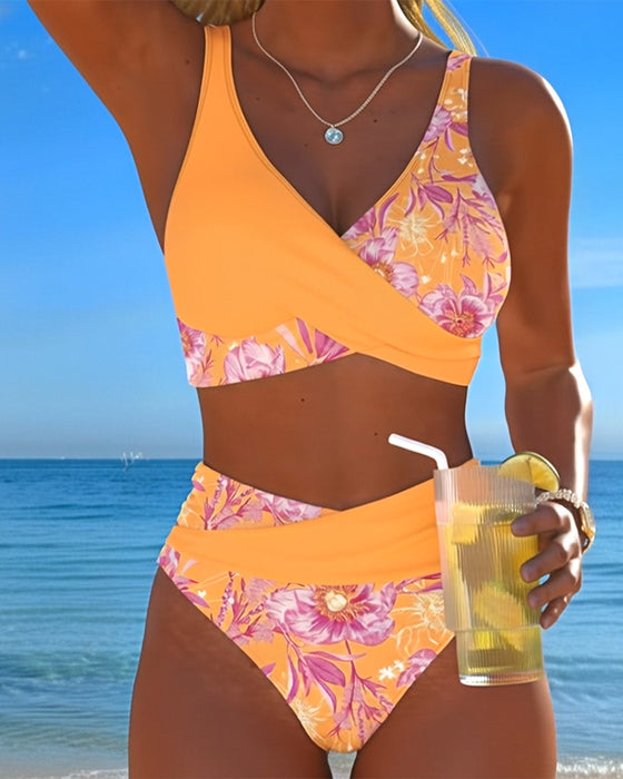 Bikini Blommig Tryck Sexig