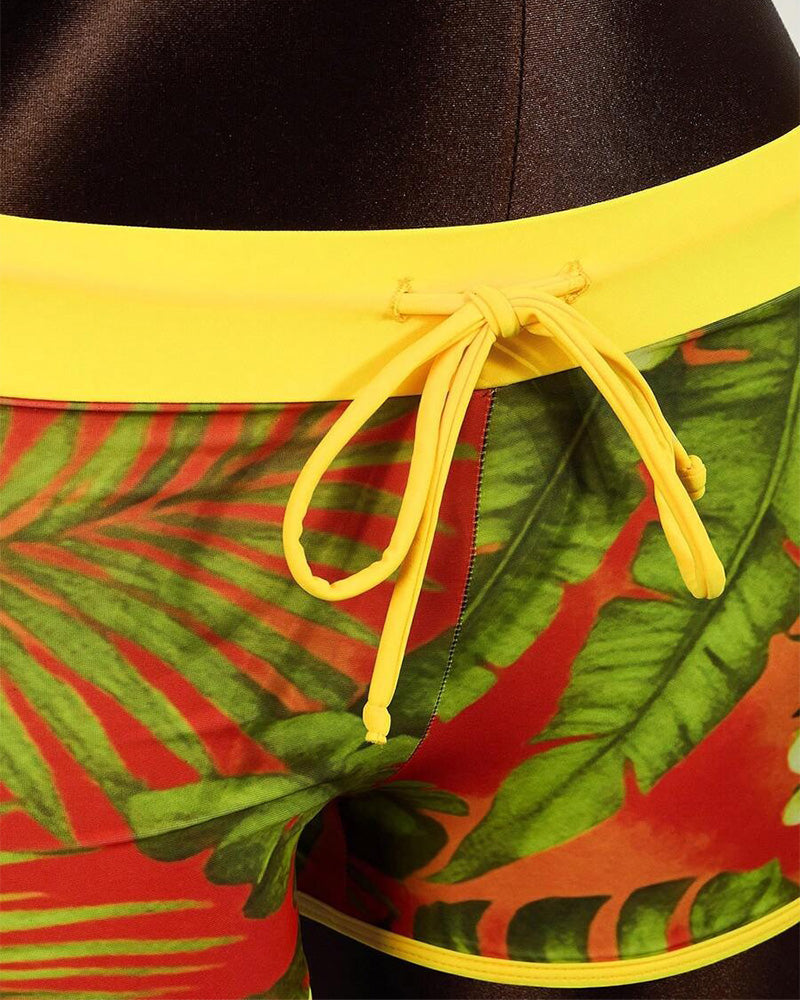 Tankini Tropisk Stil Halterneck