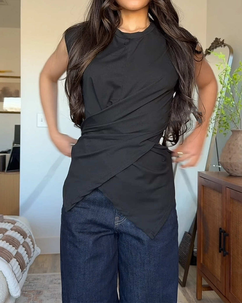 Topp A Korsrem Fåll Croppad