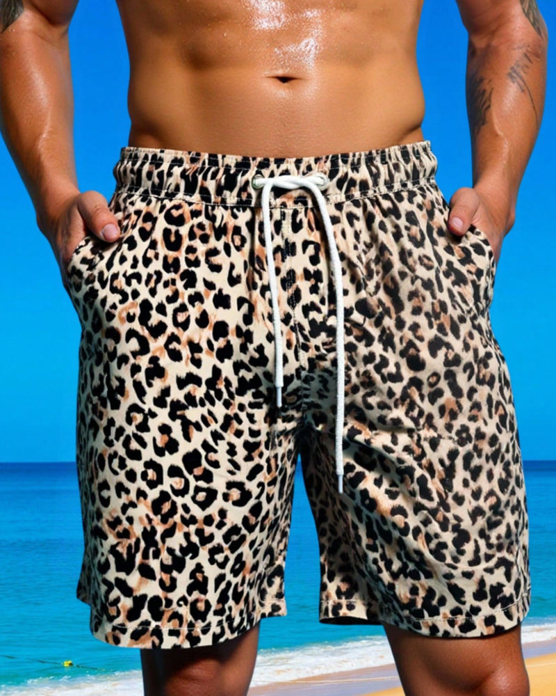 Herr Shorts Leopardprint Strand