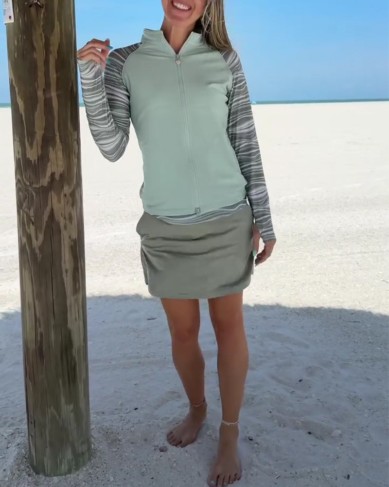 Linne & Badkjol Tredelad Baddräktset: Solskydd Sport