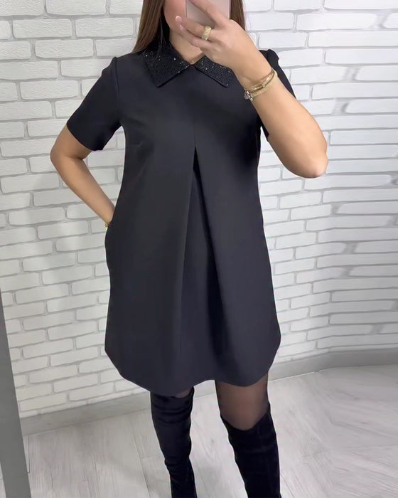 Mässing Klänning Med Peter Pan-Krage