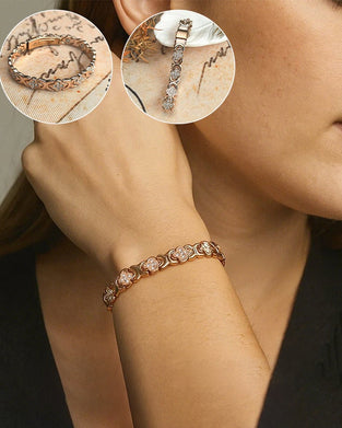 Koppararmband Med Fyraklöver