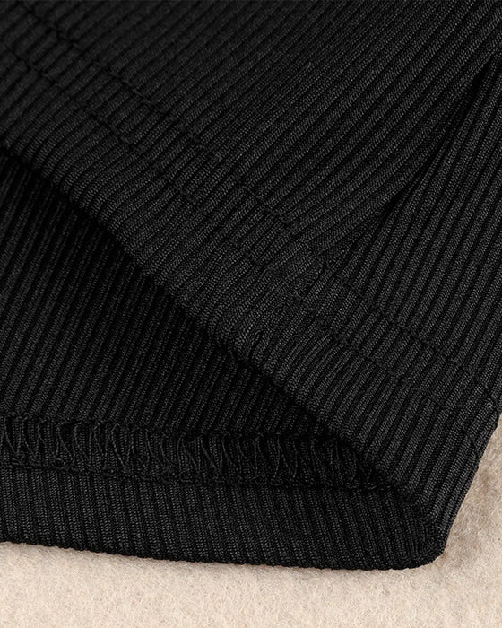 T-Tröja Large Size Square Neck Bubble Sleeve