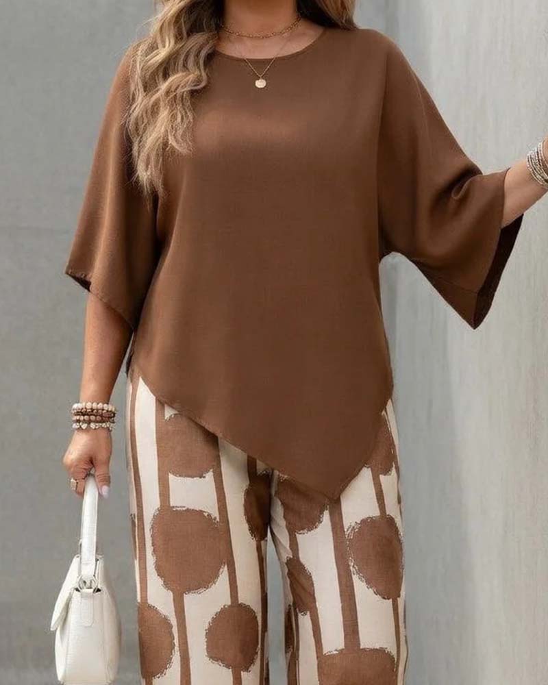 Kostym Lös Passform Casual Tryckta Vida Ben Byxor