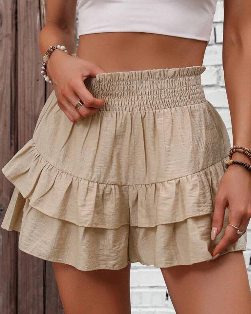 Skorts korta vida casual flödiga