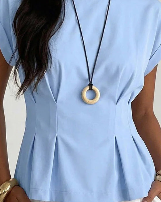 Blus Elegant Midjeband Veckad