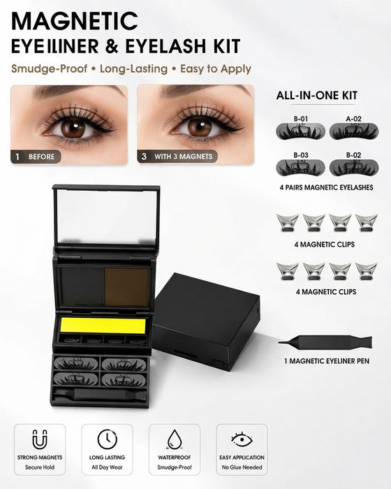 3-I-1 Eyelinere Och Fransstämpel-Kit