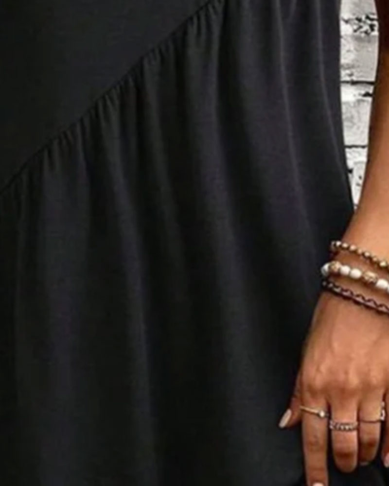 Klänning Skevn Spett Dekorativ Knapp Ärmelös