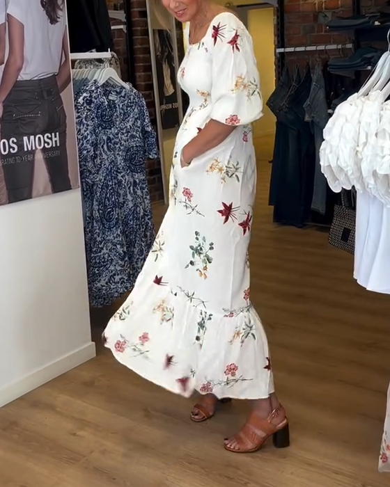 länning Bred Krage Tryckt