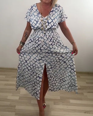 Klänning Elegant Sofistikerad Geometrisk Tryck Slits