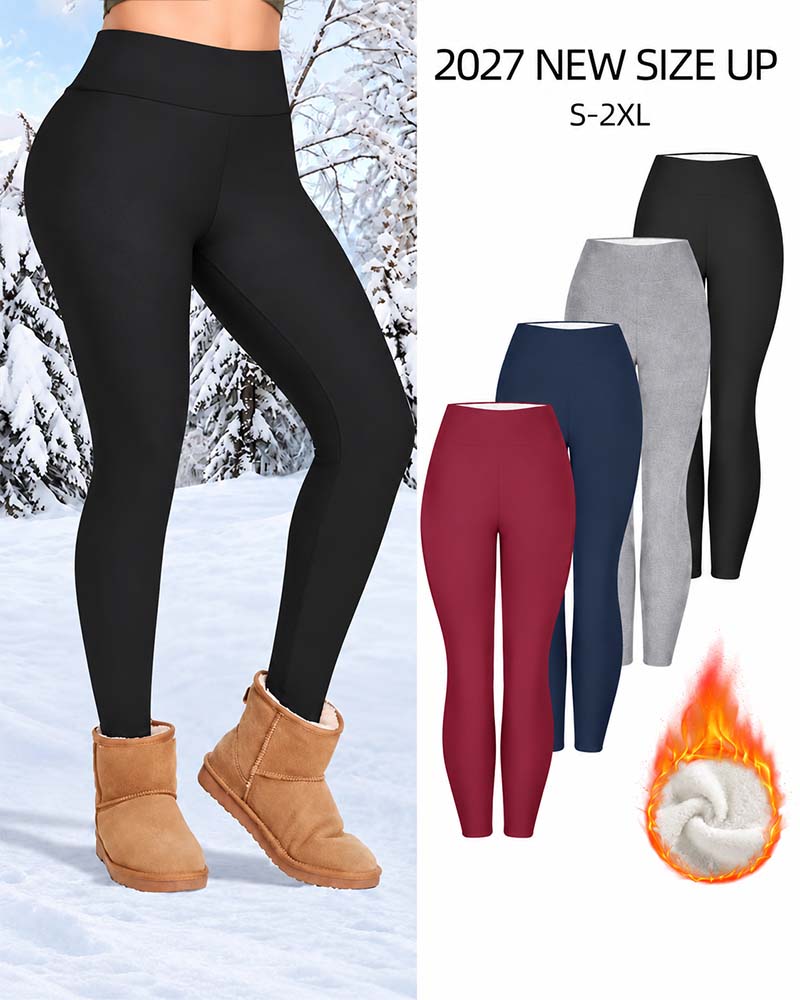 Vinter Tjock Hög Midja Varma Leggings Yogabyxor