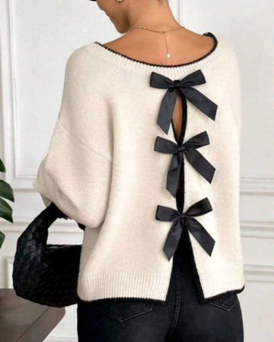 Pullover Rygg Hollow Rosett