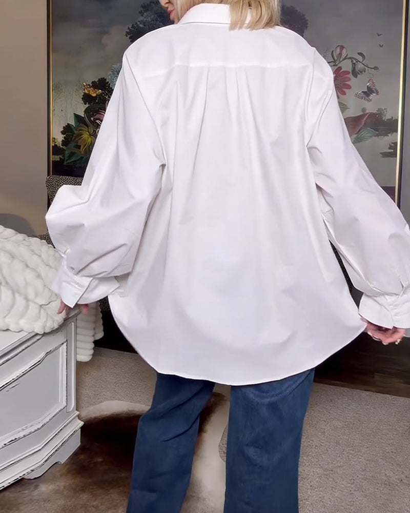 Blus Lotusärm Kontor