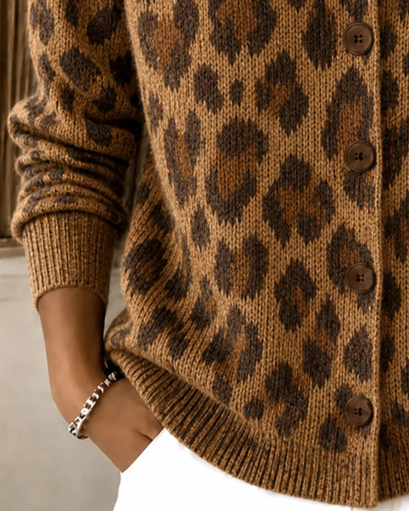 Cardigan Stilig Leopard Slag