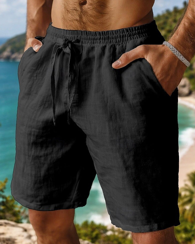 Shorts Ren Bomull Strand Fempunkt Avslappnad